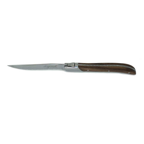 Laguiole 4 pcs Steak Knife Set - Teak Wood Handle