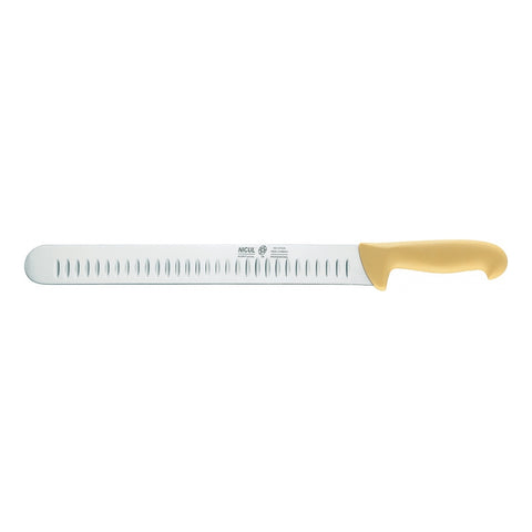 Nicul Probig 13-3/4" Slicing Knife - Hollow Edge - Beige PP Handle