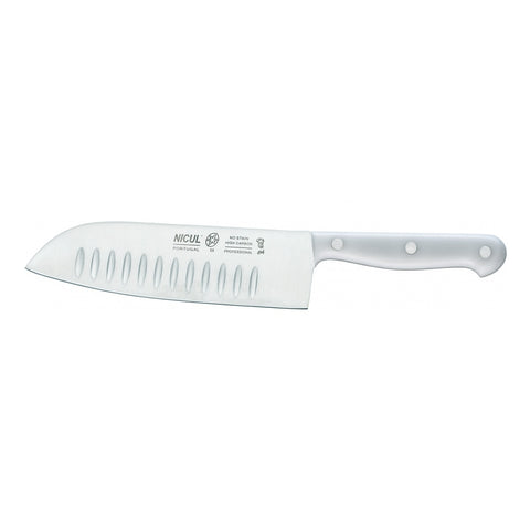 Nicul Master 7" Santoku Knife - Hollow Edge - POM Handle
