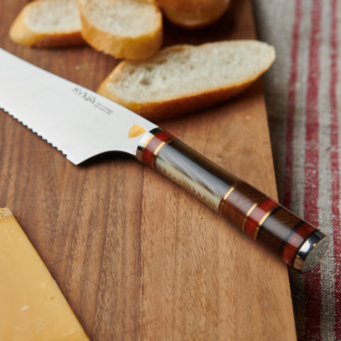 KYNA 9-1/2" Luxury Bread Knife - Hardwoods Handle